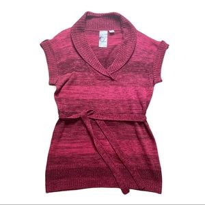 Extra Touch Merlot Color V-neck Sweater